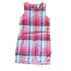 C&C California Plaid Sleeveless‎ Linen sheath  Dress size 4